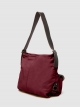 Leather shoulder bag with two front pockets