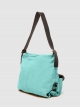 Leather shoulder bag with two front pockets