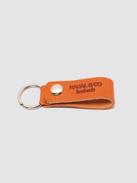 Llavero de piel con broche para cinturón